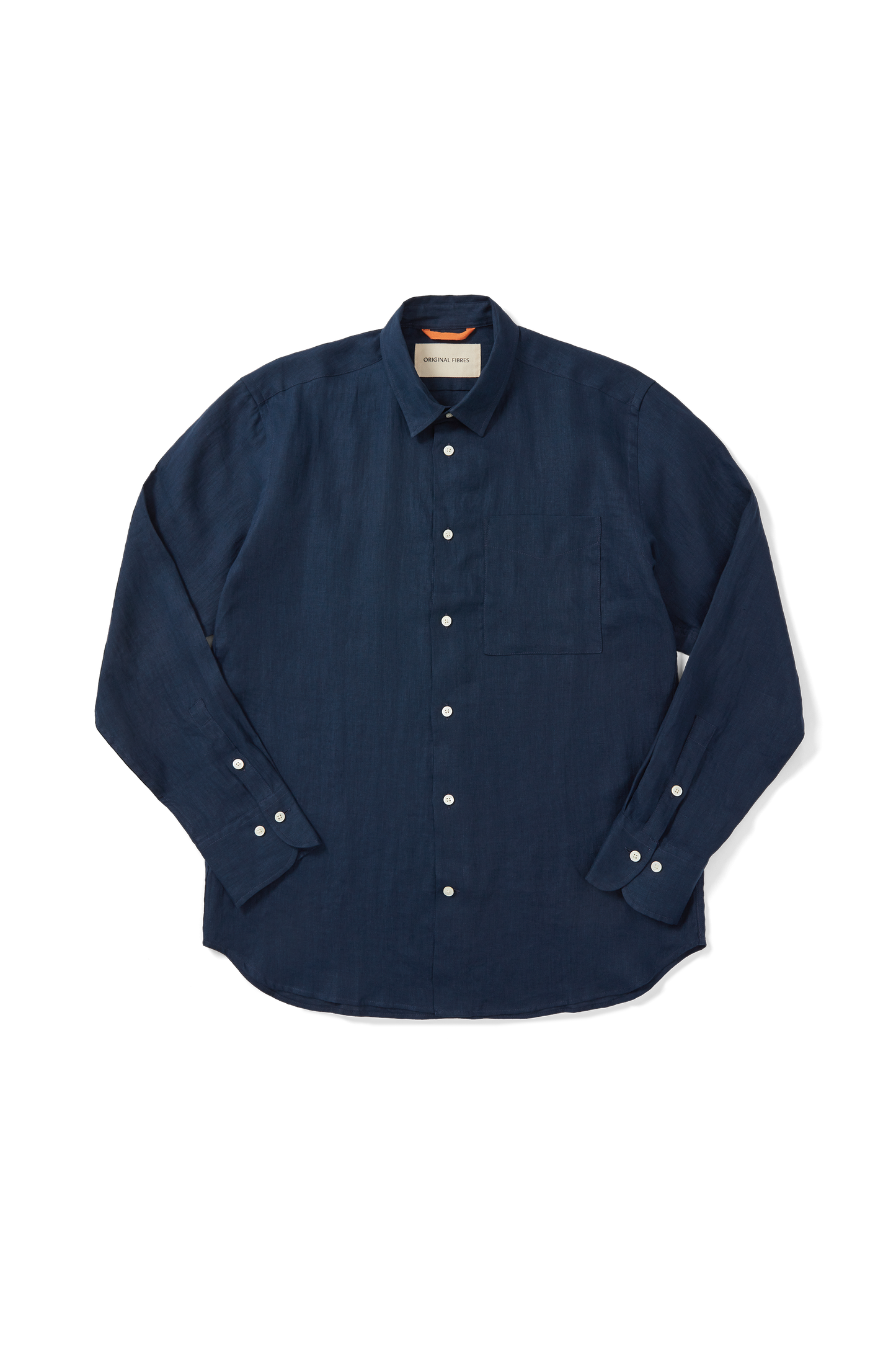 Midweight Linen Signature Shirt Navy