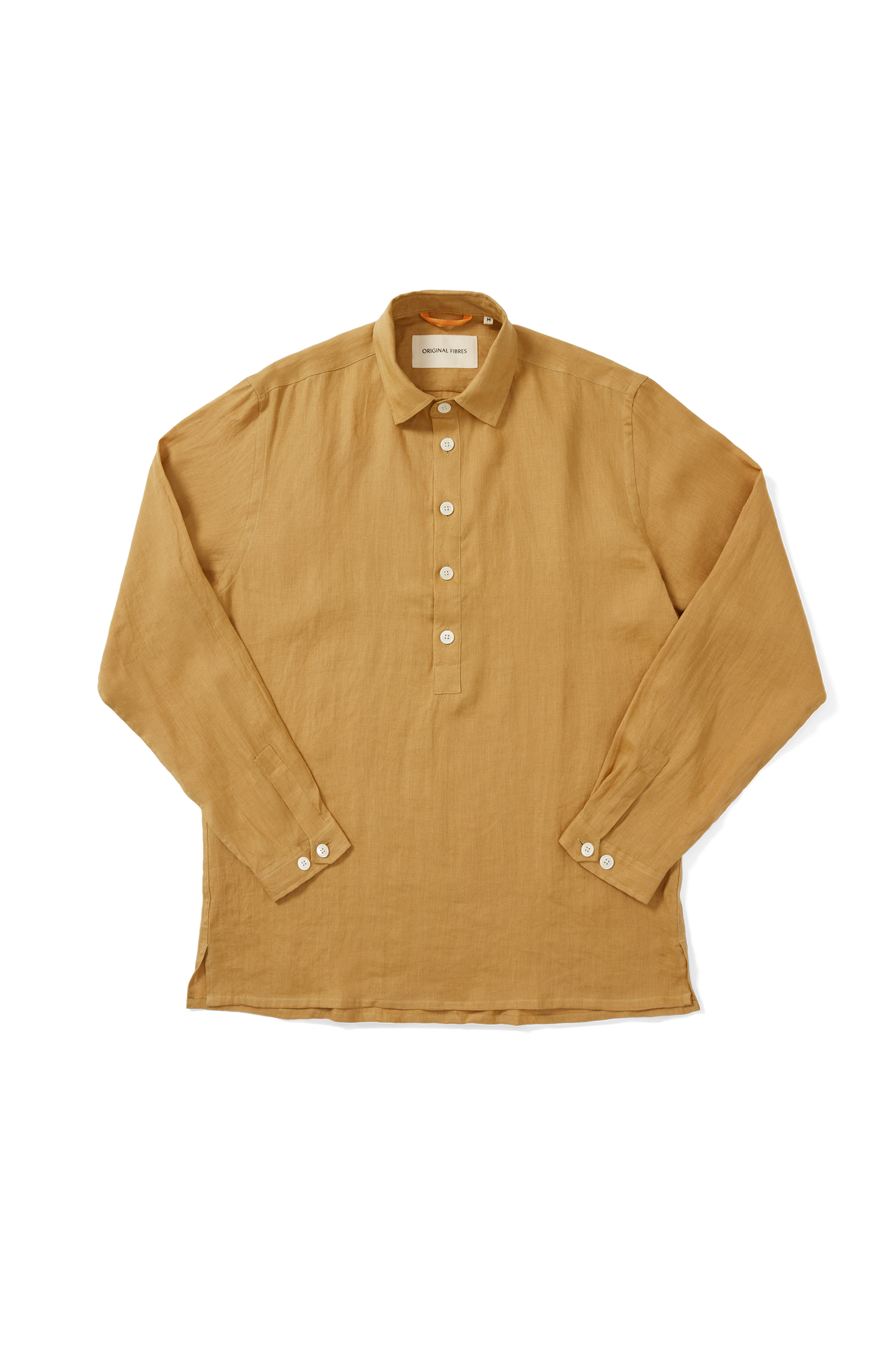 Midweight Linen Long Sleeve Smock Caramel