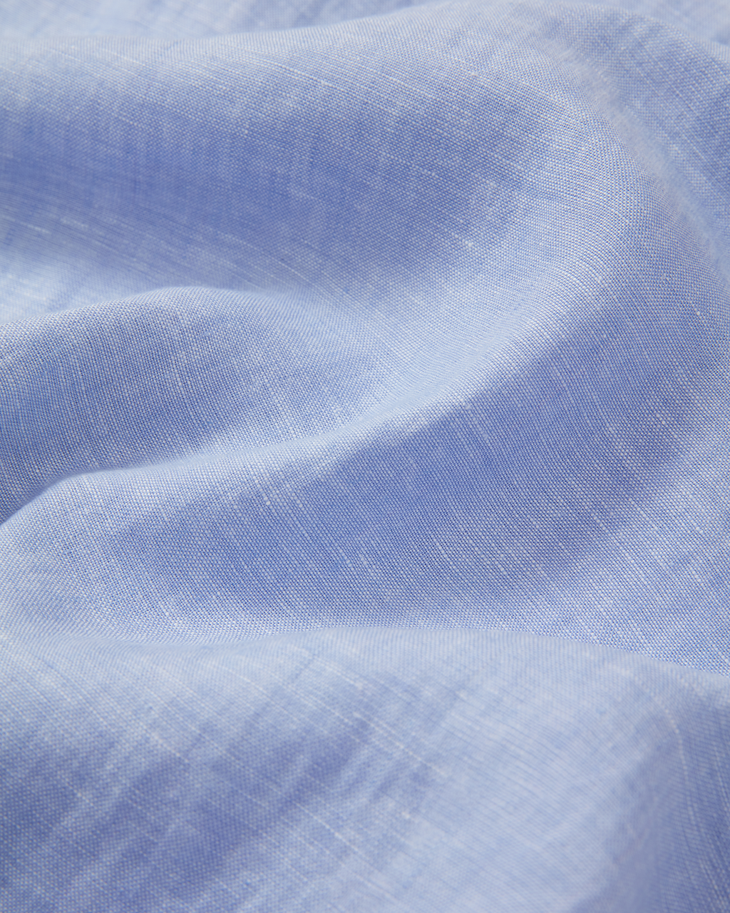 Linen Grandpa Shirt Light Blue Yarn-Dye