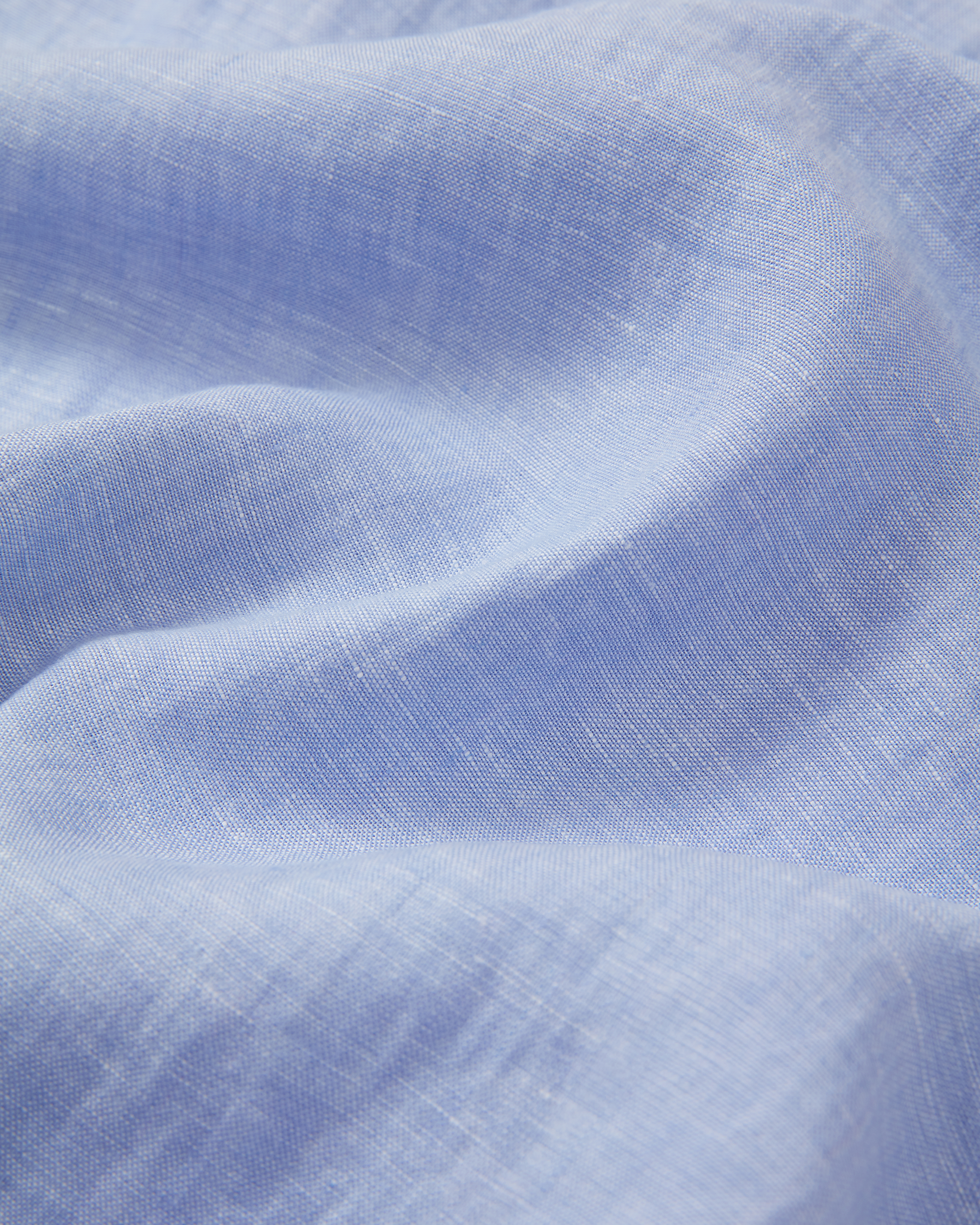 Linen Grandpa Shirt Light Blue Yarn-Dye