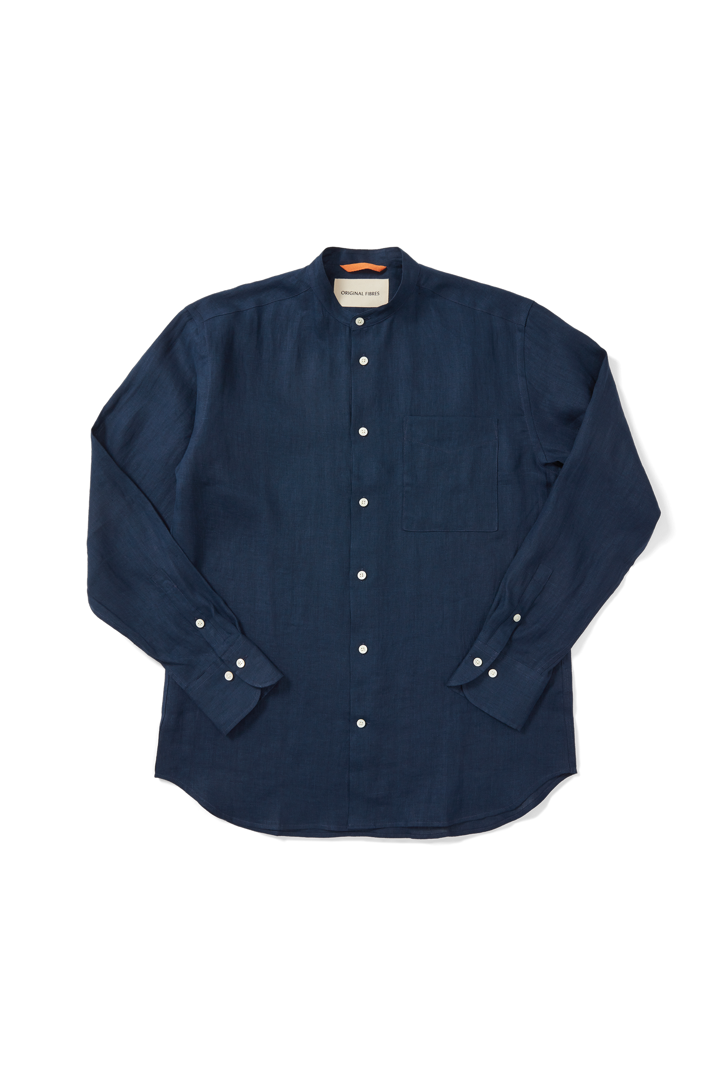 Midweight Linen Grandpa Shirt Navy