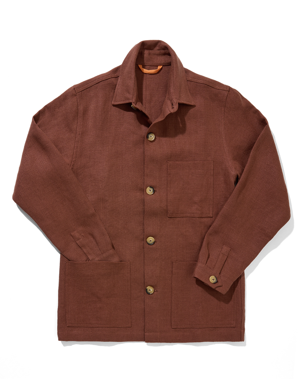 Midweight Linen Railway Jacket Cinnamon