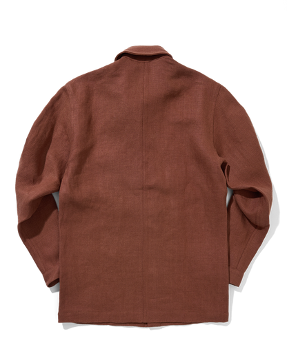 Midweight Linen Railway Jacket Cinnamon