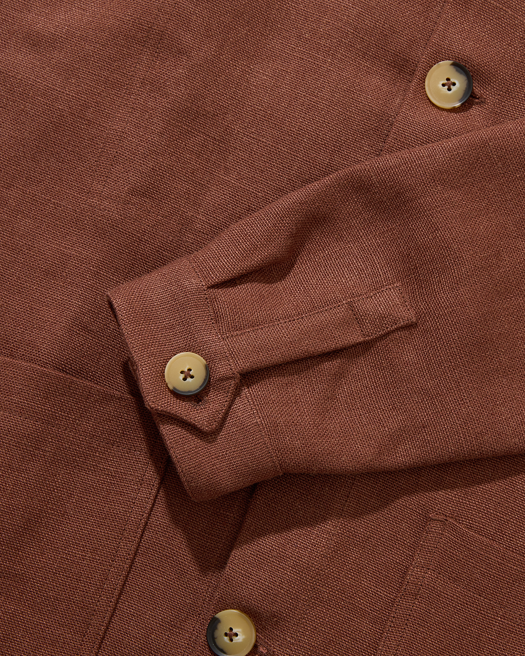 Midweight Linen Railway Jacket Cinnamon