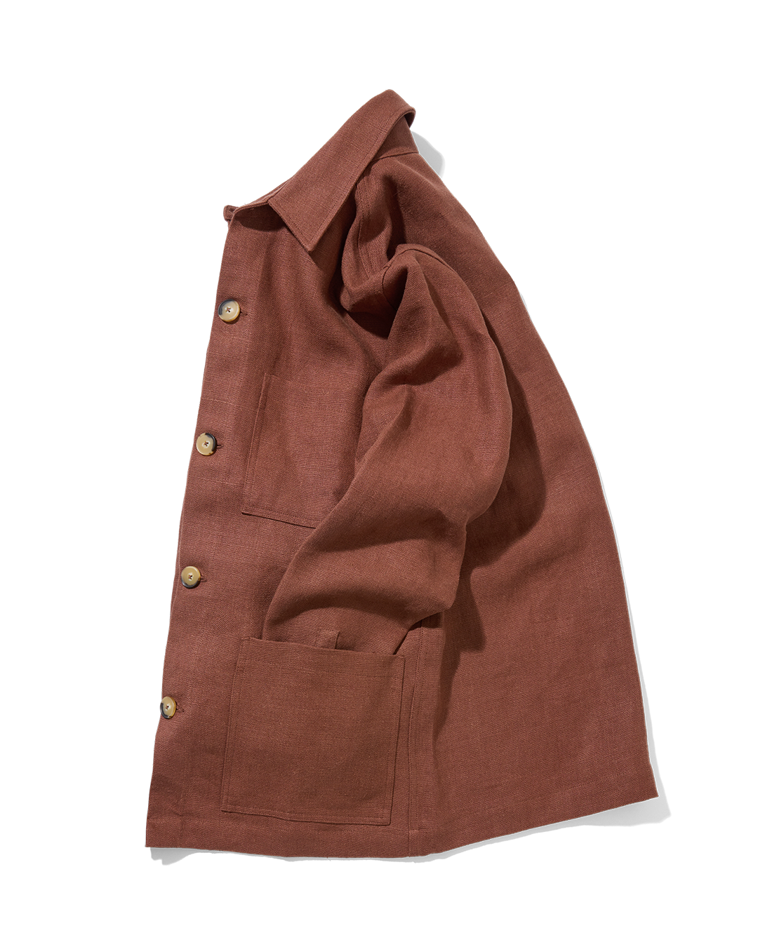 Midweight Linen Railway Jacket Cinnamon