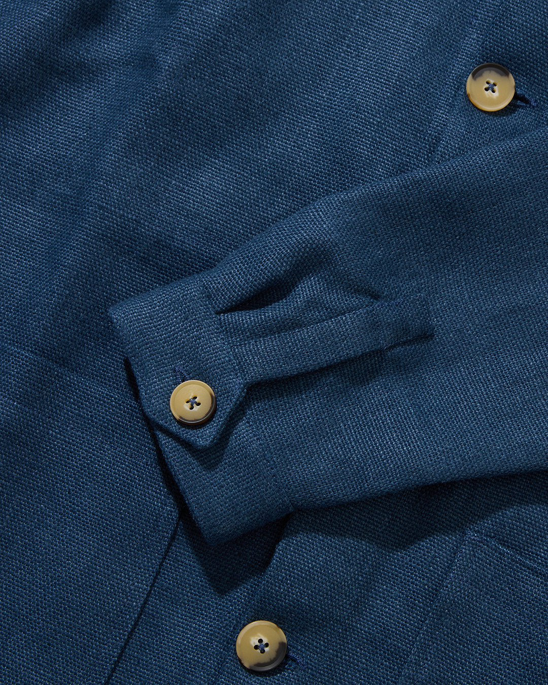 Heavy Linen Railway Jacket French Blue
