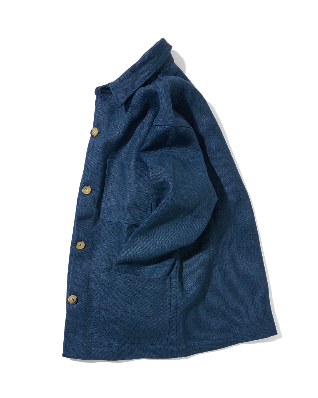 Heavy Linen Railway Jacket French Blue