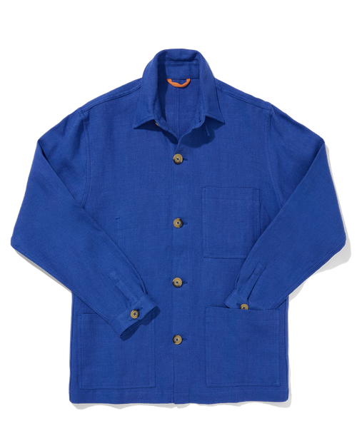 Midweight Linen Railway Jacket Indigo