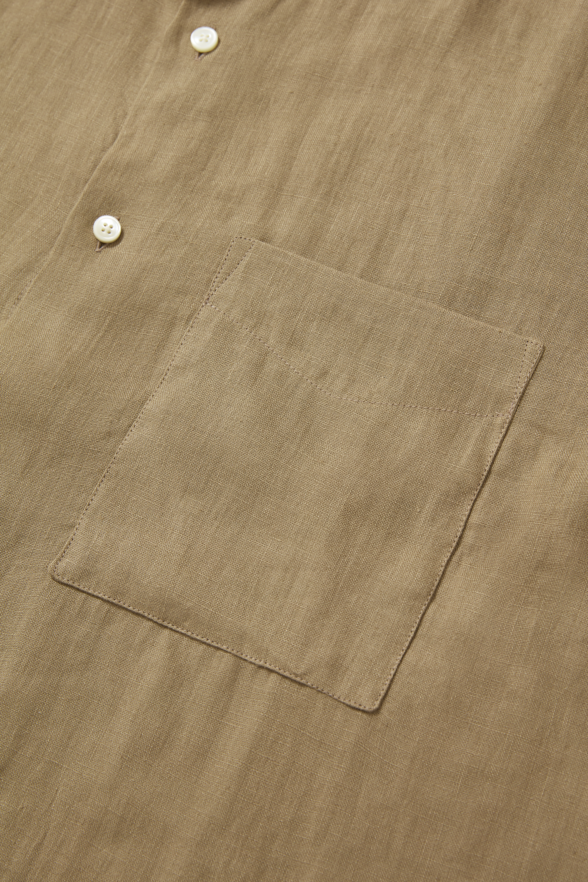 Linen Grandpa Shirt Light Khaki