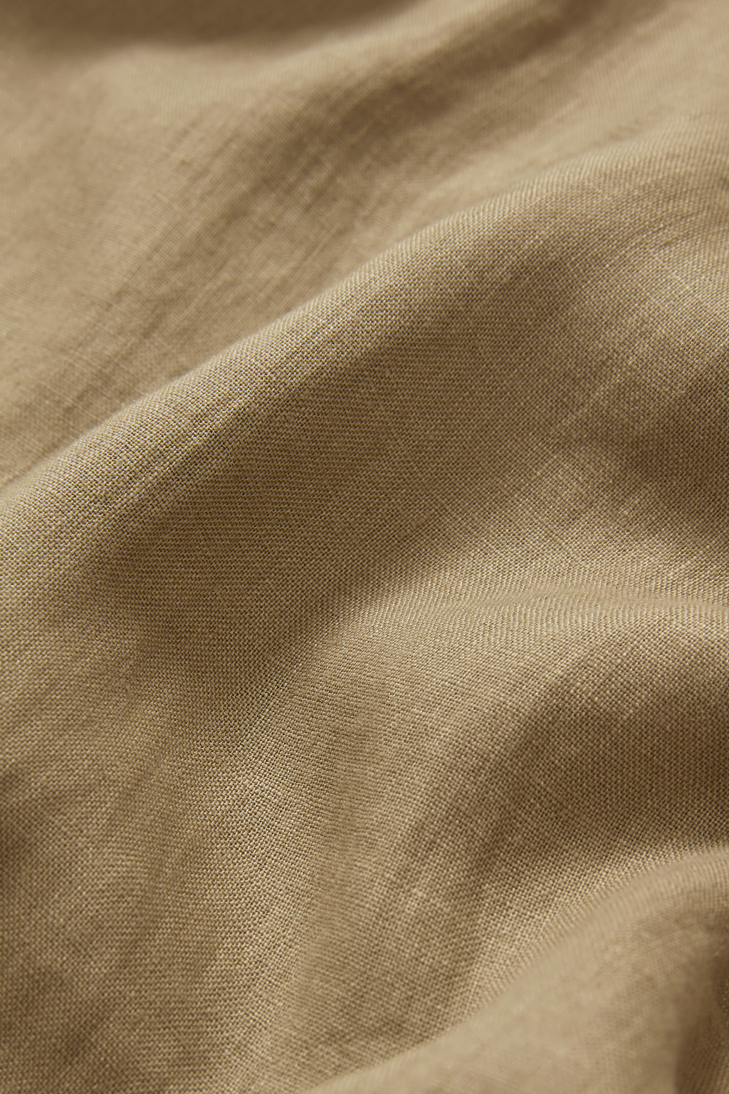 Linen Grandpa Shirt Light Khaki