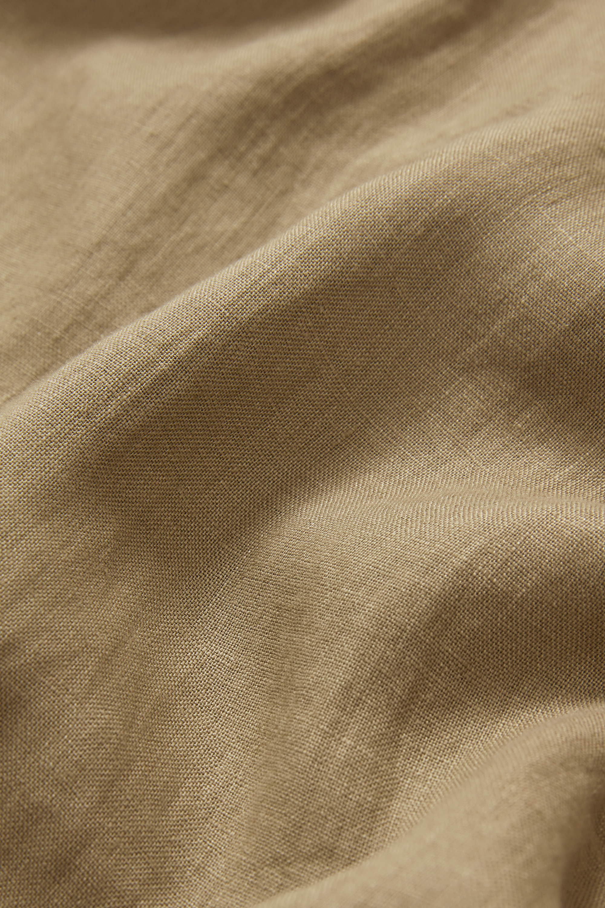 Linen Grandpa Shirt Light Khaki