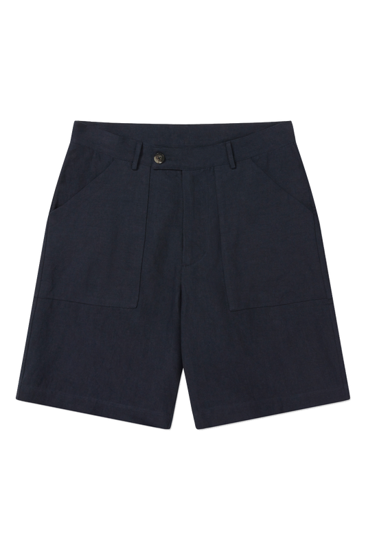 Patch Pocket Shorts 9 inch Navy Blue