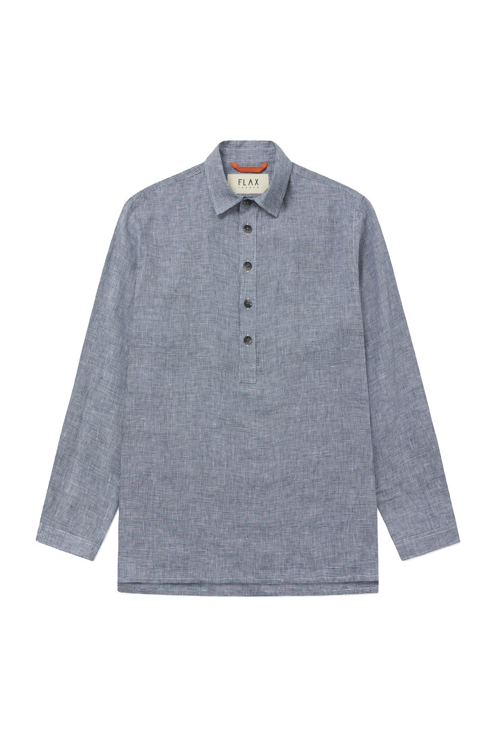 Midweight Linen Smock Navy Crosshatch