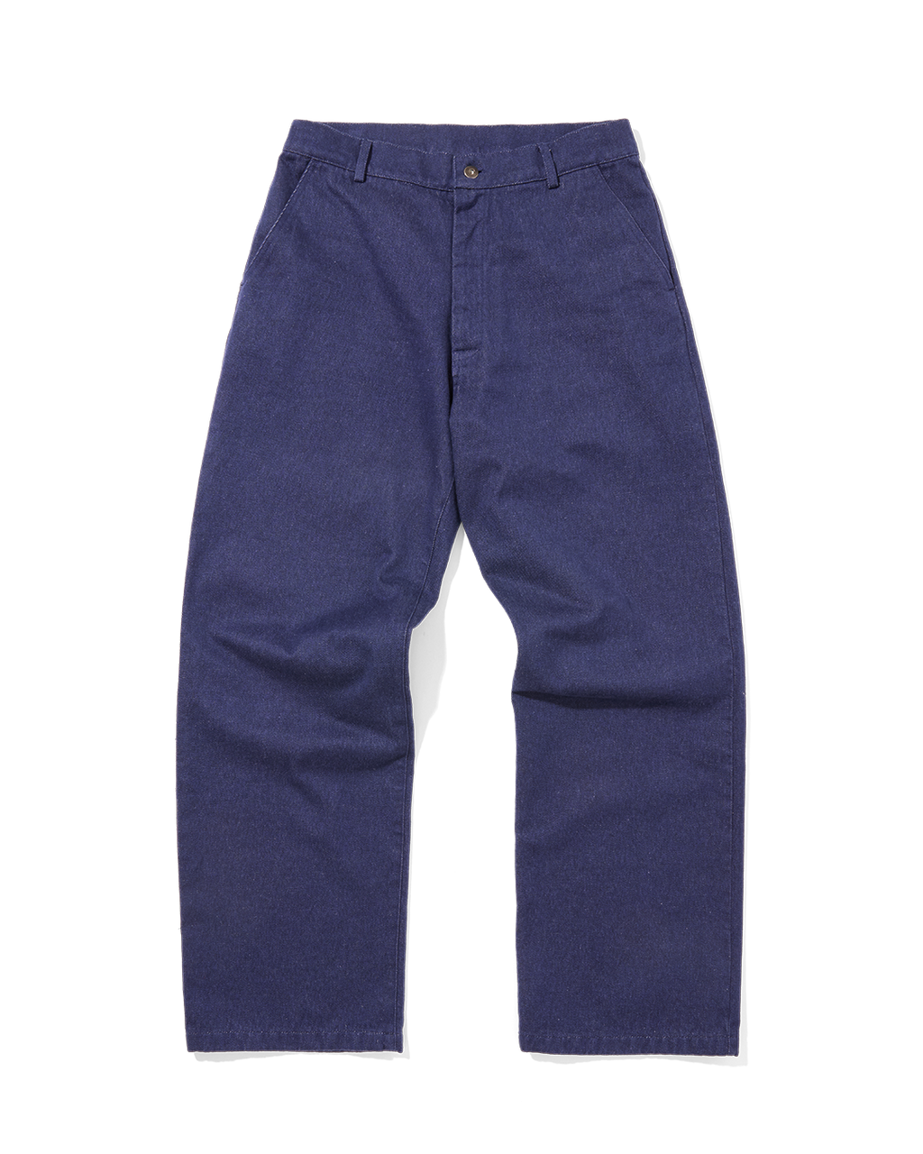 Cotton Drill Wide Leg Trousers Indigo