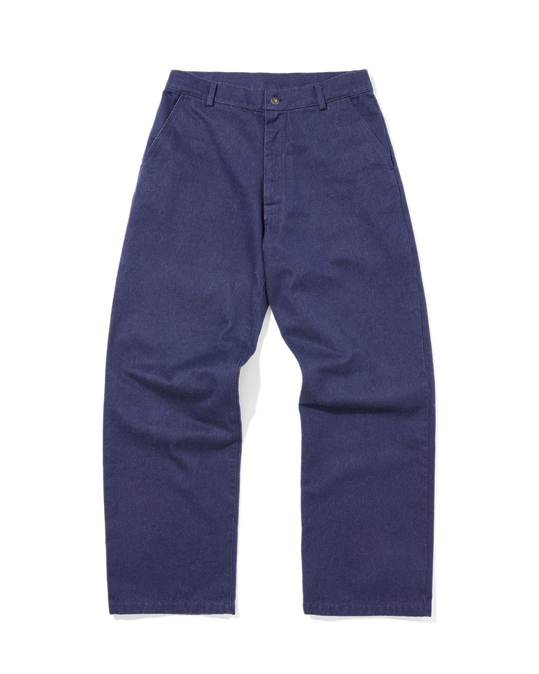 Cotton Drill Wide Leg Trousers Indigo