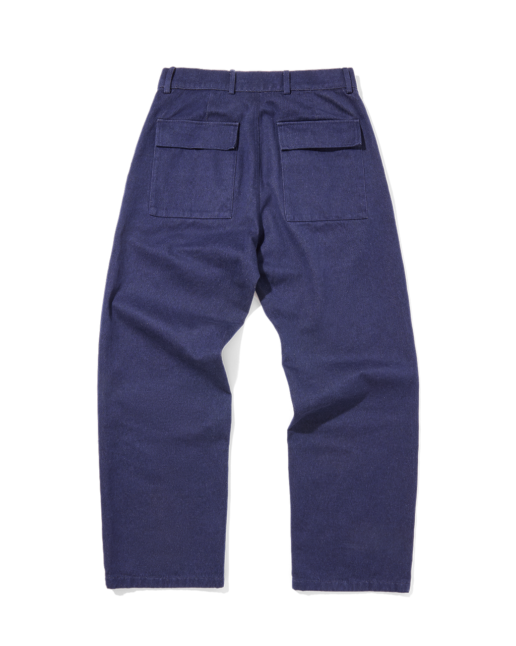 Cotton Drill Wide Leg Trousers Indigo