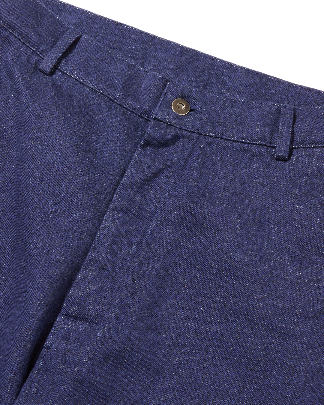 Cotton Drill Wide Leg Trousers Indigo