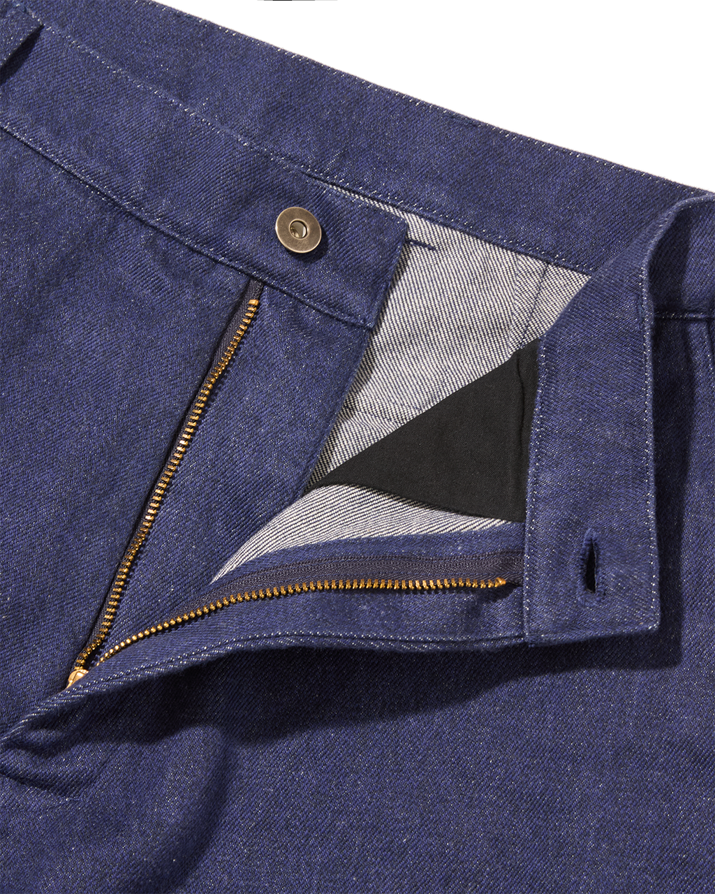 Cotton Drill Wide Leg Trousers Indigo