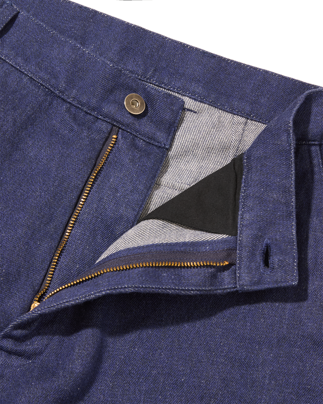 Cotton Drill Wide Leg Trousers Indigo