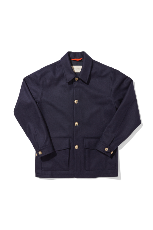 Melton Wool Field Jacket Dark Navy