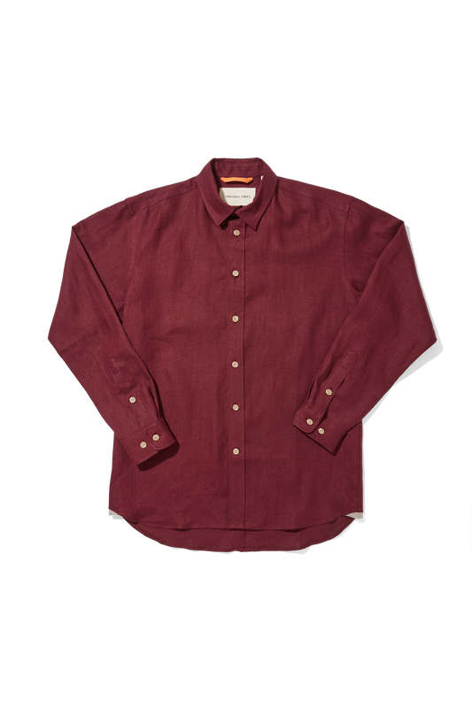 Heavy Linen Signature Wine Red