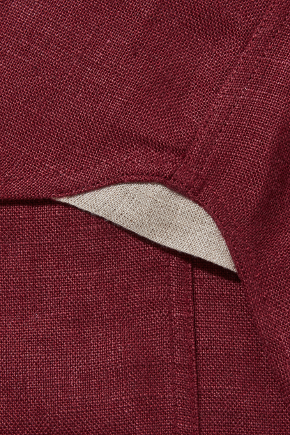 Heavy Linen Signature Wine Red