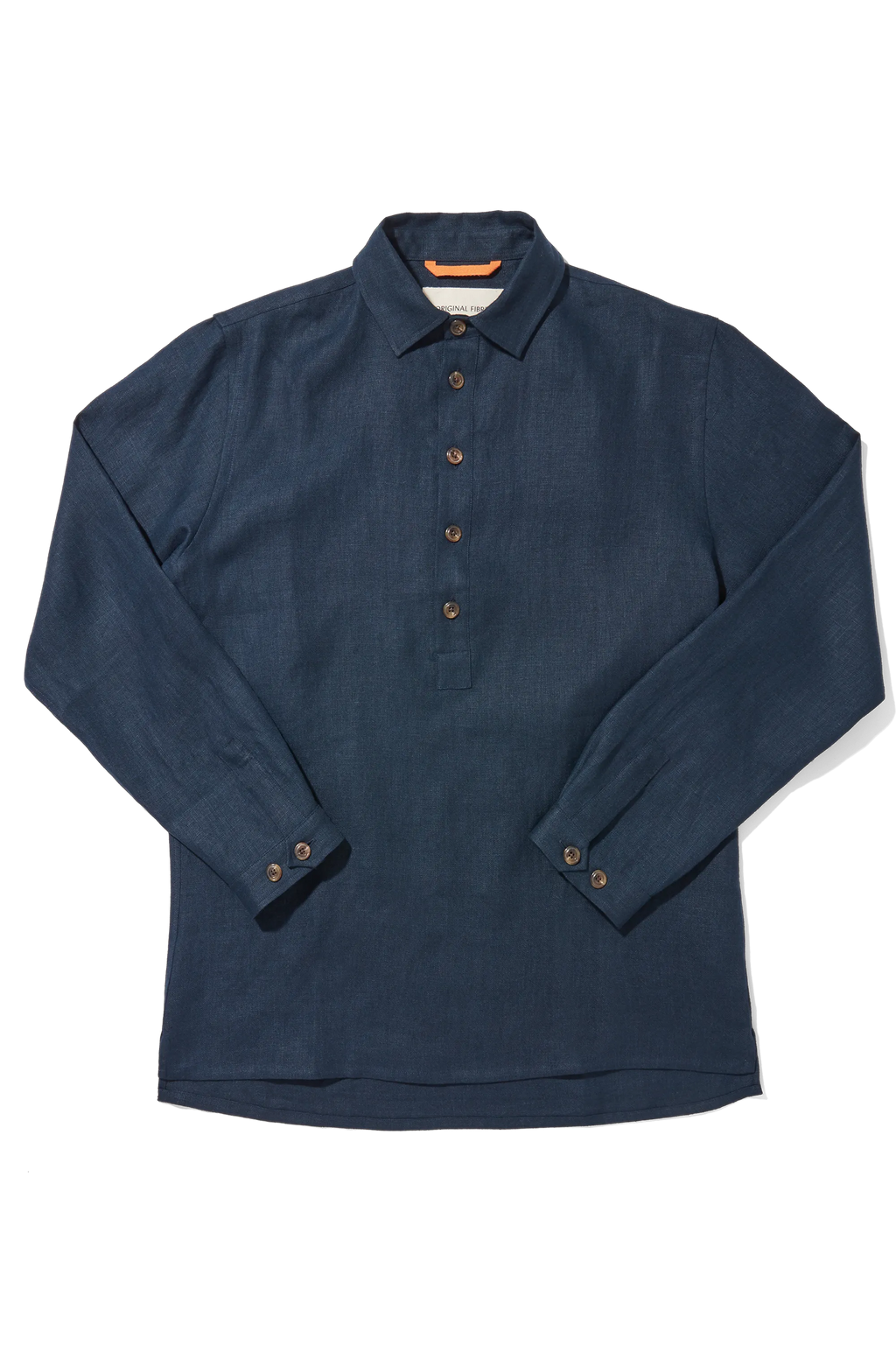 Heavy Linen Long Sleeve Smock Midnight