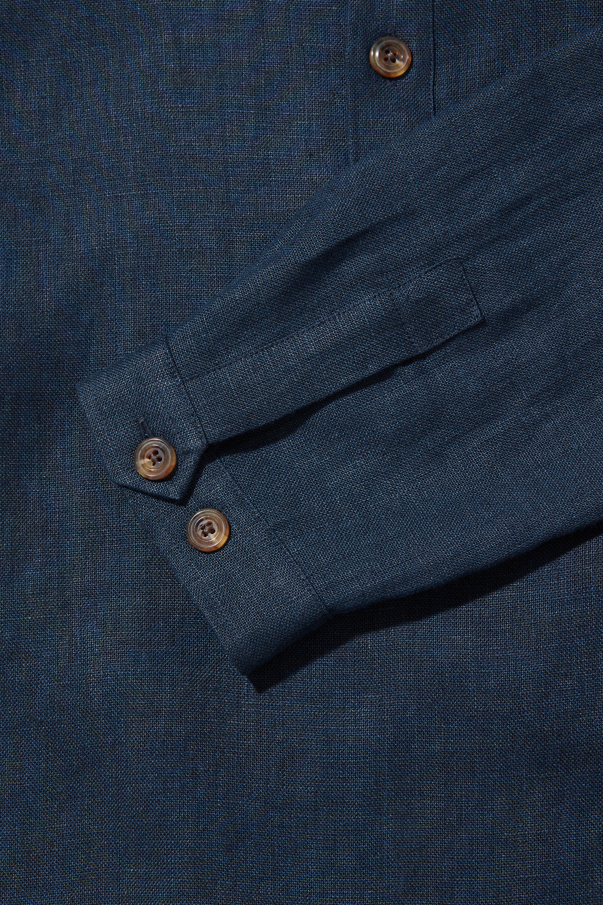 Heavy Linen Long Sleeve Smock Midnight