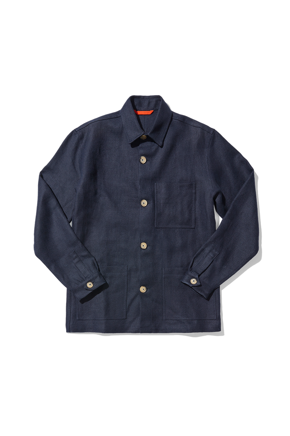 Heavy Linen Railway Jacket Dark Navy