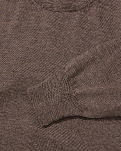 Merino High Neck Crew Mink