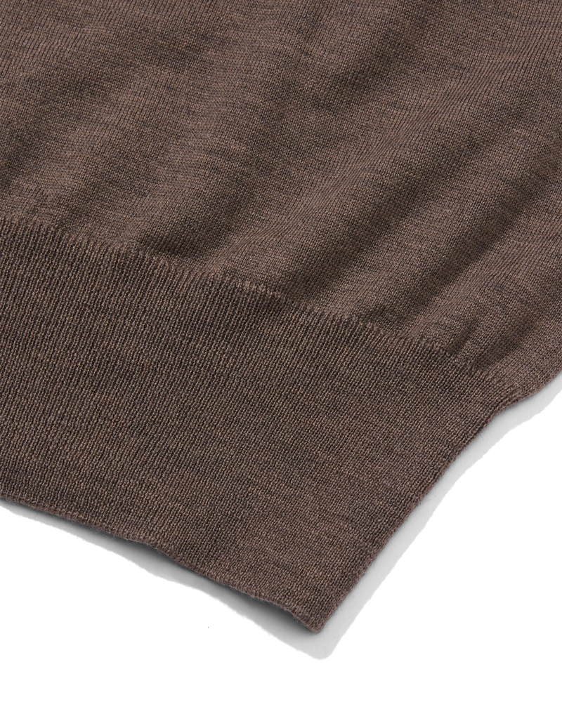 Merino High Neck Crew Mink