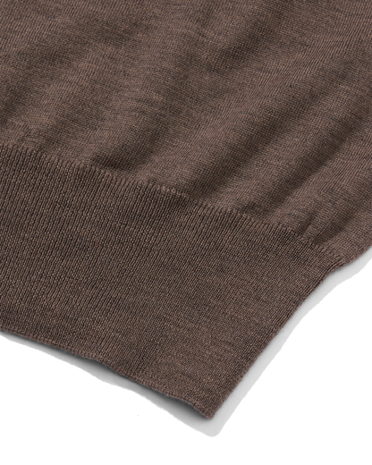 Merino High Neck Crew Mink