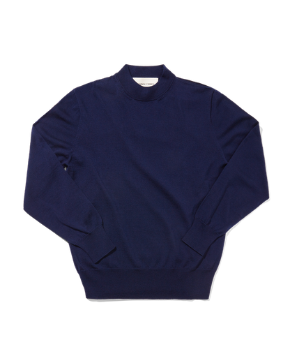 Merino High Neck Crew Ink