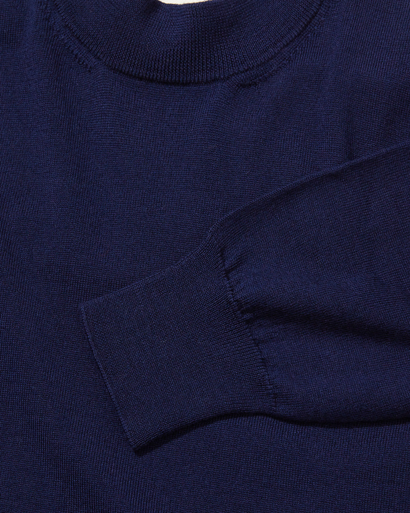 Merino High Neck Crew Ink