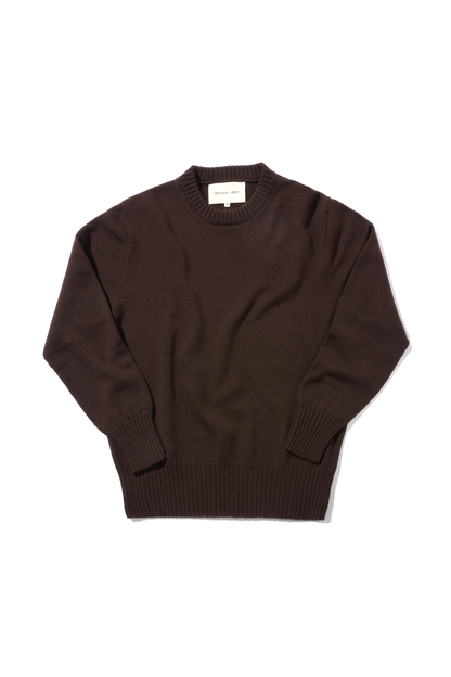 Merino Crewneck Jumper Chocolate Brown