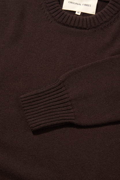 Merino Crewneck Jumper Chocolate Brown