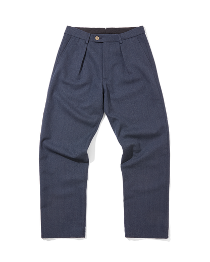 Wool Straight Leg Trousers Airforce