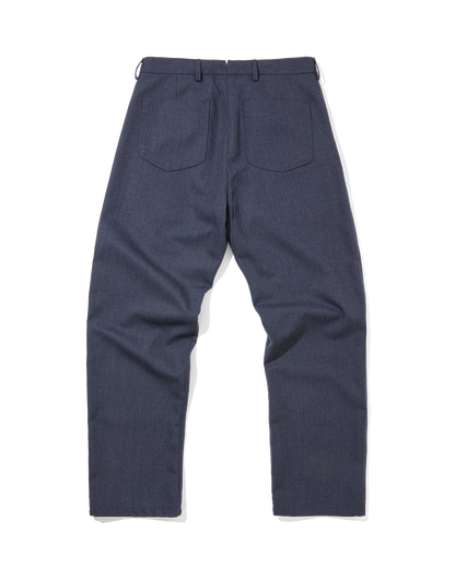Wool Straight Leg Trousers Airforce