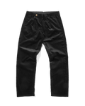 Corduroy Straight Leg Trousers Jet Black