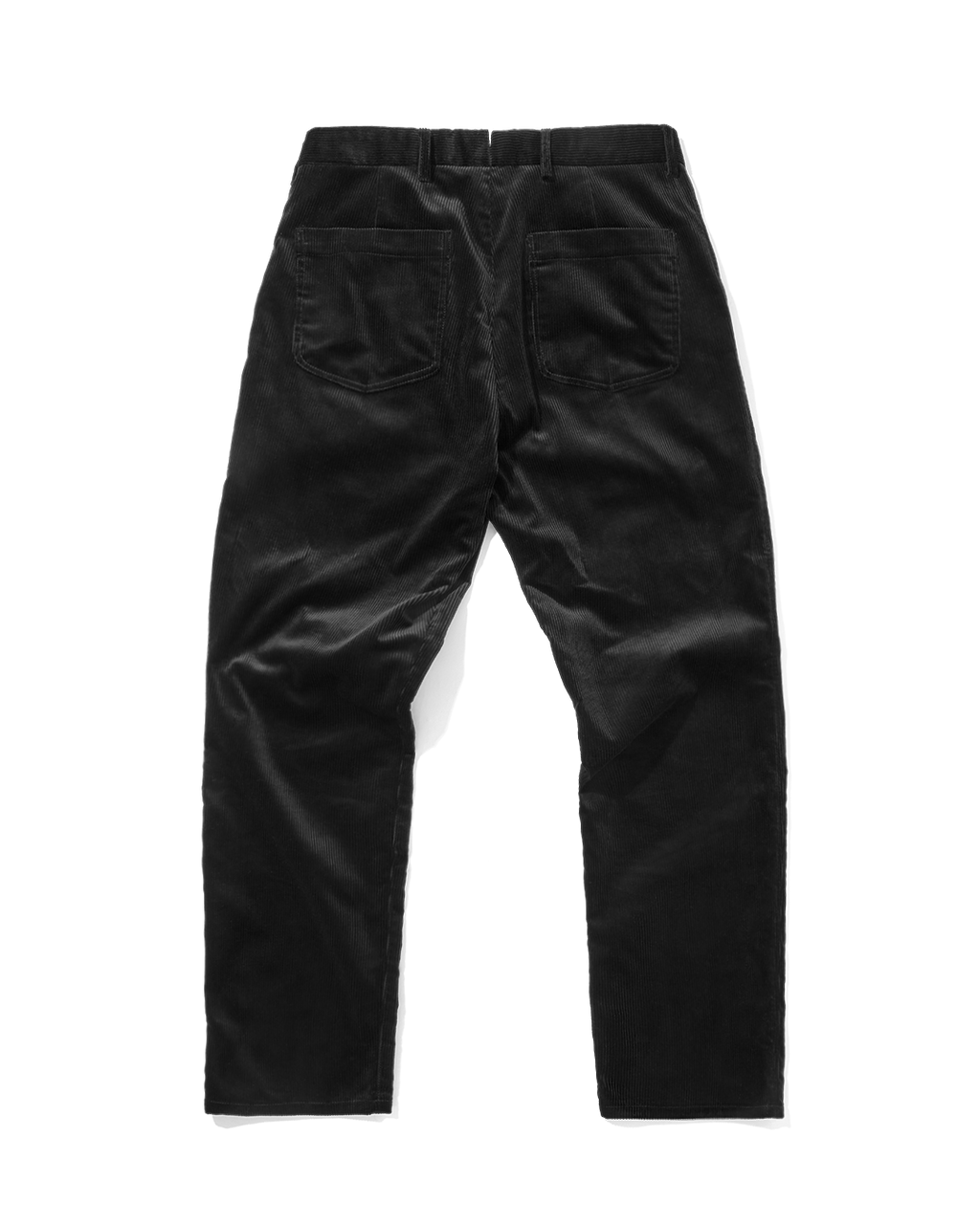 Corduroy Straight Leg Trousers Jet Black