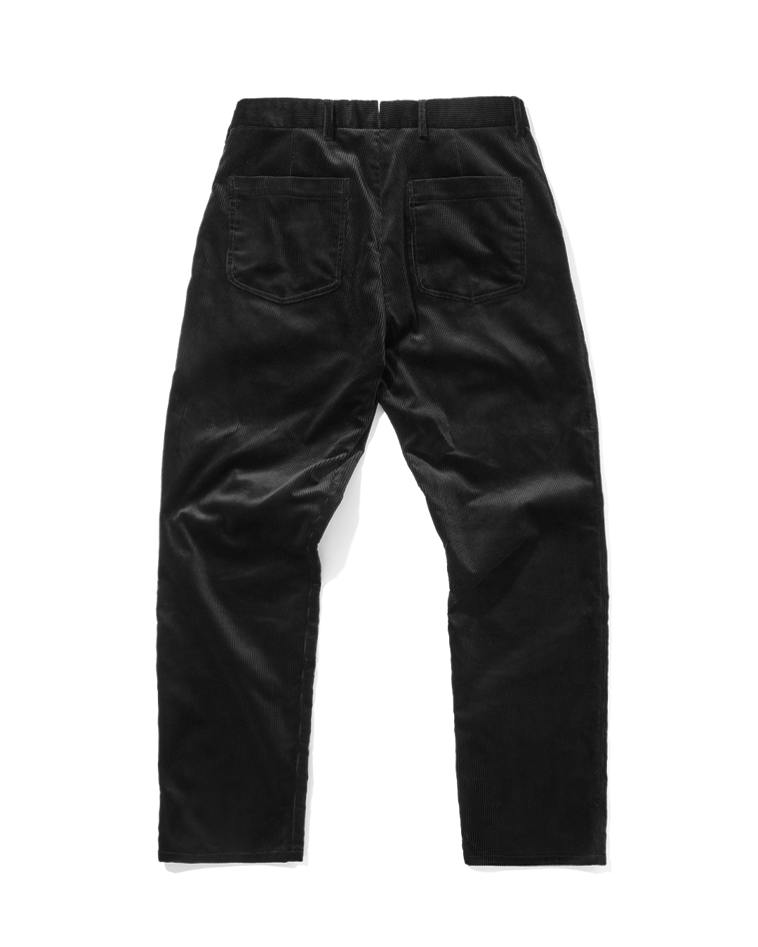 Corduroy Straight Leg Trousers Jet Black