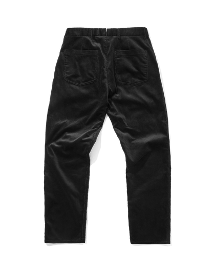 Corduroy Straight Leg Trousers Jet Black