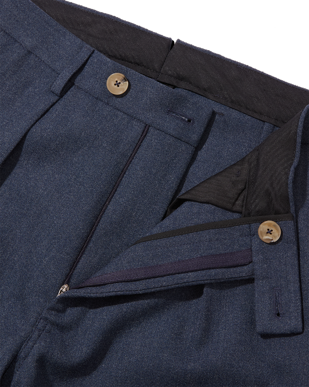 Wool Straight Leg Trousers Airforce