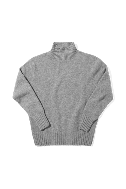 Super Geelong Mock Neck Grey Melange