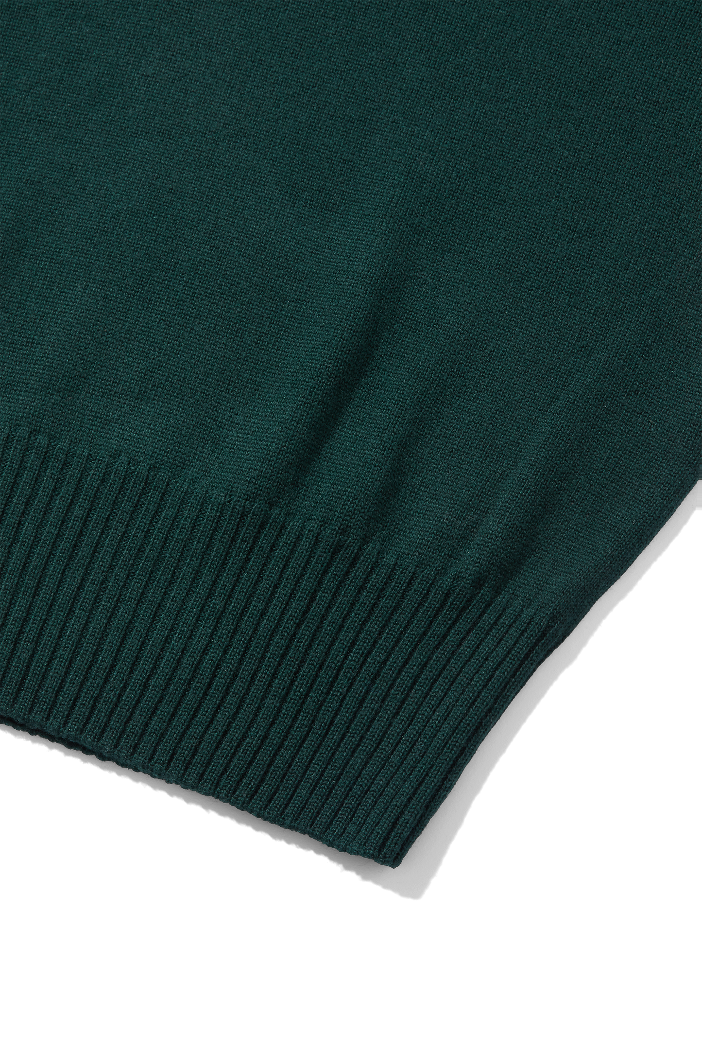 Merino V Neck Pine Green