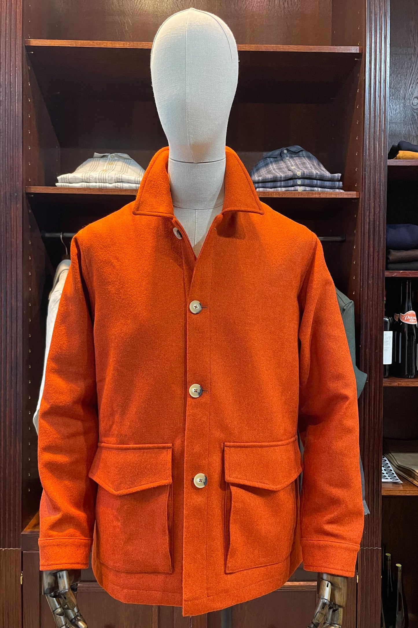 Melton Wool Field Jacket Burnt Orange