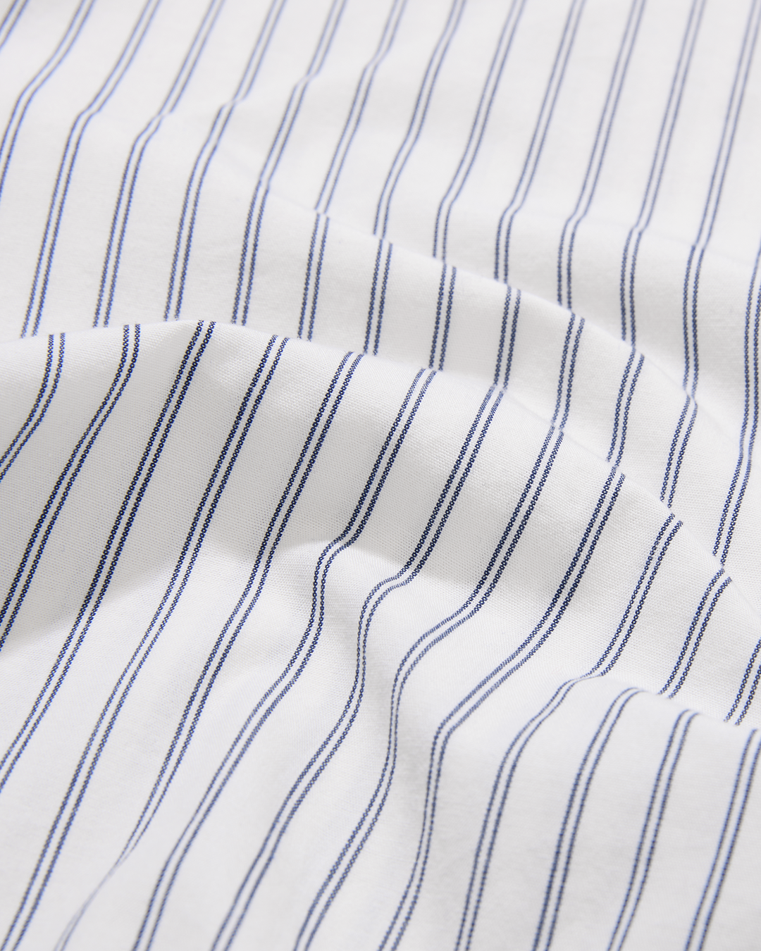 Organic Cotton Button Down Shirt Cloud Double Stripe
