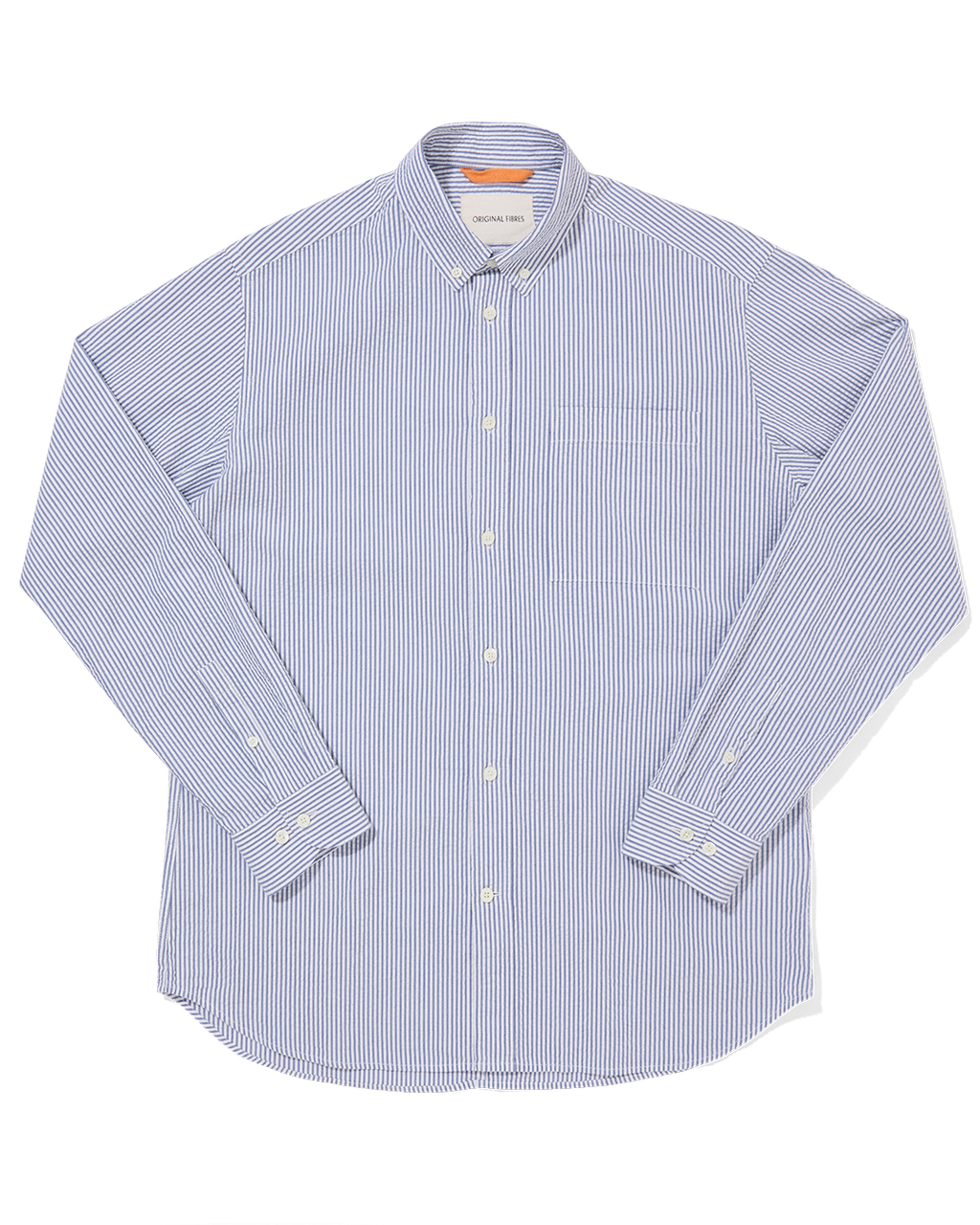 Organic Cotton Button Down Shirt Seersucker