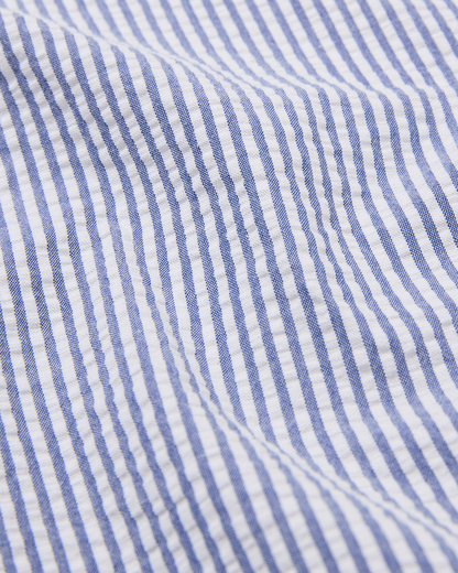 Organic Cotton Button Down Shirt Seersucker