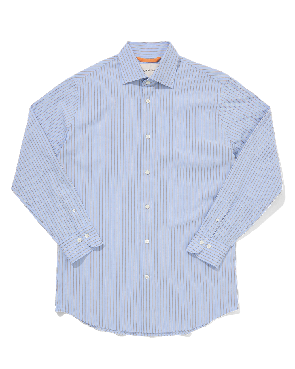 Organic Cotton Formal Shirt Blue Bar Stripe